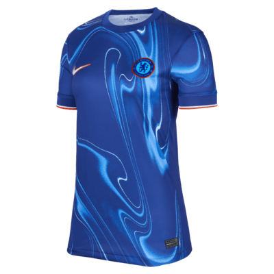 Camisola de futebol de réplica Nike Dri-FIT do equipamento principal Stadium Chelsea FC 2024 para mulher