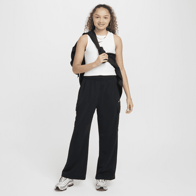 Pantalon oversize en tissu Fleece Dri-FIT Nike Sportswear pour fille