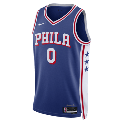 Jersey Nike Dri-FIT Swingman de la NBA para hombre Tyrese Maxey Philadelphia 76ers 2023/24 Icon Edition