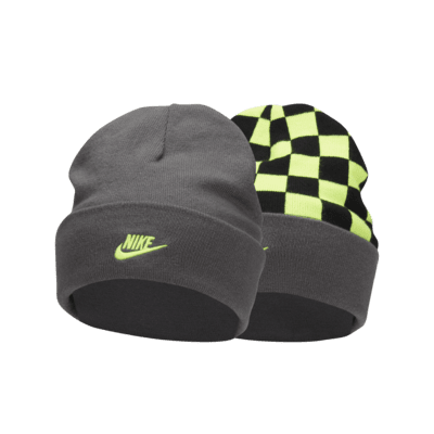 Nike Peak Gorro reversible con doblez elevada con estampado Smiley - Niño/a