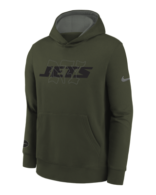 Детское худи New York Jets Rivalry Club Big Kids' Nike NFL Pullover Hoodie