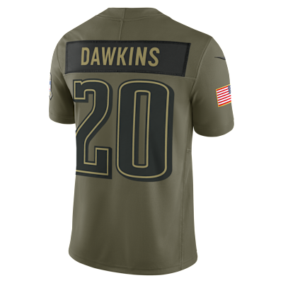 Brian Dawkins Philadelphia Eagles Salute to Service Retired Men's Nike Dri-FIT NFL Limited Jersey