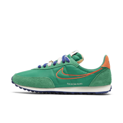orange and green nike sneakers