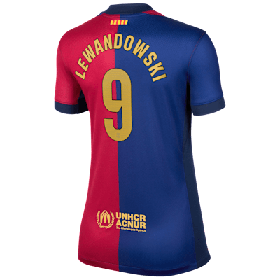 Jersey de fútbol Nike Dri-FIT del Barcelona local 2024/25 Stadium Robert Lewandowski para mujer