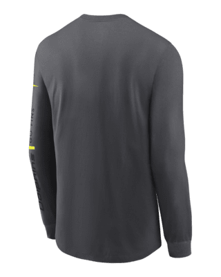 Nfl Miami Dolphins Men's Gray Full Back Run Long Sleeve