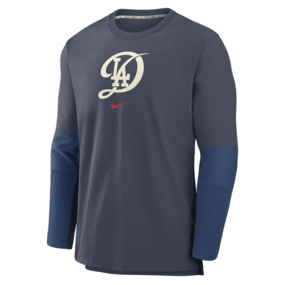 Chamarra sin cierre Nike Dri-FIT de la MLB para hombre Los Angeles Dodgers Authentic Collection City Connect Player