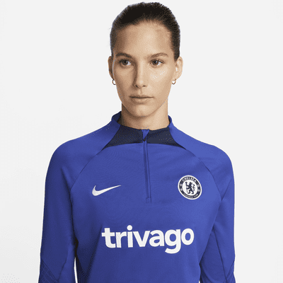 Camiseta de entrenamiento de fútbol Nike Dri-FIT para mujer Chelsea FC Strike