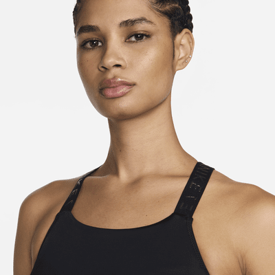 Top Midkini de cuello alto para mujer Nike Swim HydraLock Fusion