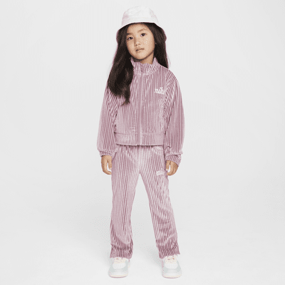 Nike bequemes 2-teiliges Tracksuit-Set aus Rippmaterial (Kleinkinder)