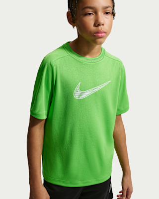 Детские шорты Nike Multi Big Kids' (Boys') Dri-FIT Short-Sleeve Training Top для тренировок