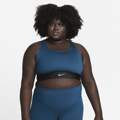 NIKE Women's Plus Size Dri-FIT Medium-Support Racerback Sports Bra Black  Size 1X
