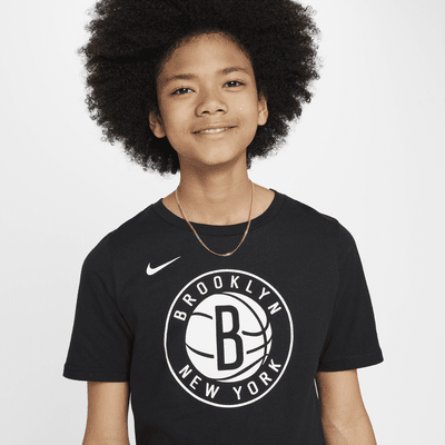 Brooklyn Nets Essential Older Kids' (Boys') Nike NBA Logo T-Shirt