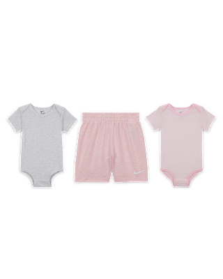 Детские  Nike Essentials Baby (12-24M) 3-Piece Striped Swooshfetti Set