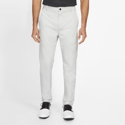 white slim fit golf pants