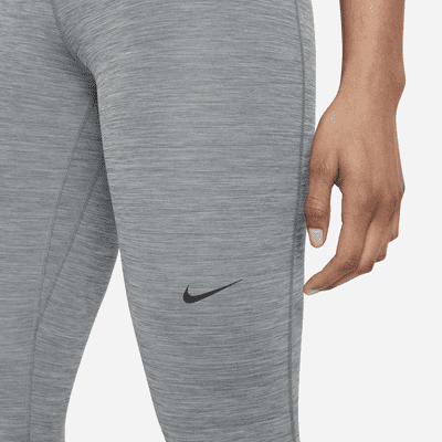 Nike Pro Women's Mid-Rise Crop Mesh Panel Leggings