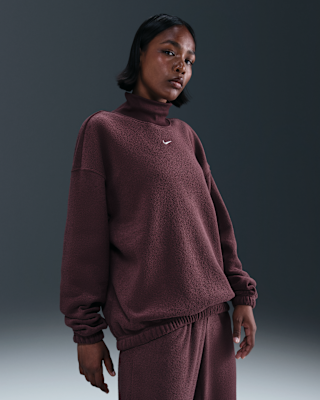 Женские  Nike Sportswear Phoenix Plush Cozy Fleece Oversized Mock-Neck Top