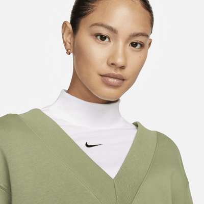 Nike Sportswear Phoenix Fleece Women's Oversized V-Neck Sweatshirt. Nike PH