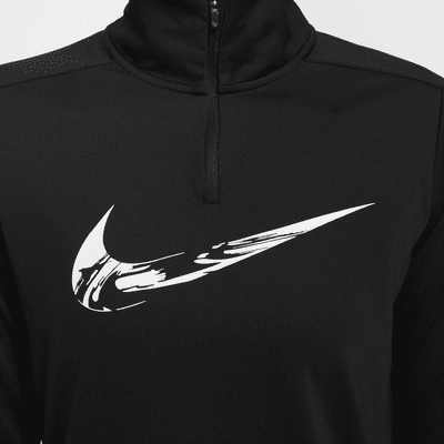 เสื้อวิ่งมิดเลเยอร์ซิปสั้นผู้หญิง Dri-FIT Nike Swoosh