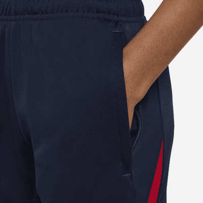 Shorts de futbol de la selección nacional masculina de Estados Unidos Strike de tejido Knit Nike Dri-FIT para niños talla grande