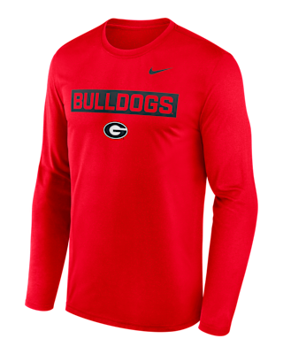 Мужская футболка Georgia Primetime Legend 2-Hit Nike Dri-FIT College Long-Sleeve