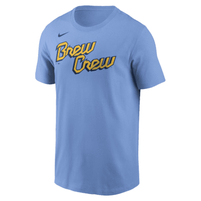 Playera para hombre MLB Milwaukee Brewers City Connect (Christian Yelich)