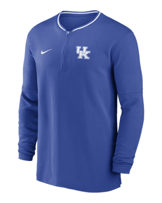 Мужские  Kentucky Wildcats Sideline Coach Nike Dri-FIT College 1/2-Zip Long-Sleeve Top