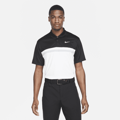 Polo Nike Dri-Fit Victory - Homme - Golf - Blanc/Noir - Manches