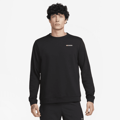 Nike Dri-FIT Track Club Men's Fleece Long-Sleeve Crew Neck Running Sweatshirt