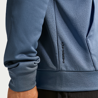 Nike Therma Therma-FIT Fitness-Oberteil mit durchgehendem Reißverschluss für Herren