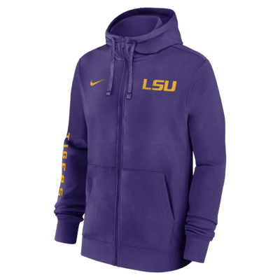 LSU Tigers Sideline Team Issue Men's Nike College Full-Zip Hoodie