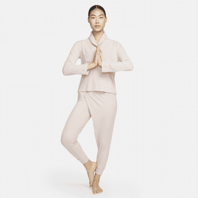 Pants de tela de canalé para mujer Nike Yoga Luxe