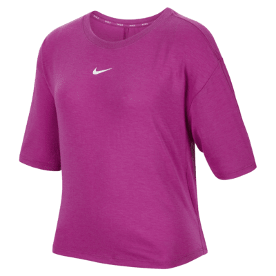 Nike One Relaxed Older Kids' (Girls') Dri-FIT Short-Sleeve Top