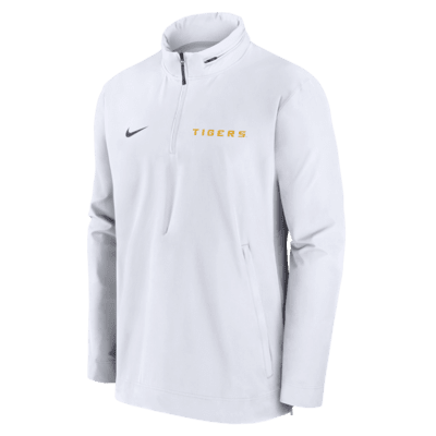 Chamarra universitaria Nike con gorro de medio cierre para hombre LSU Tigers Sideline Coach