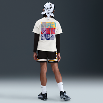Shorts de básquetbol Dri-FIT de 13 cm para niños talla grande Nike Crossover