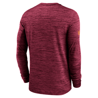 Playera de manga larga Nike Dri-FIT de la NFL para hombre Washington Commanders Sideline Team Issue Velocity