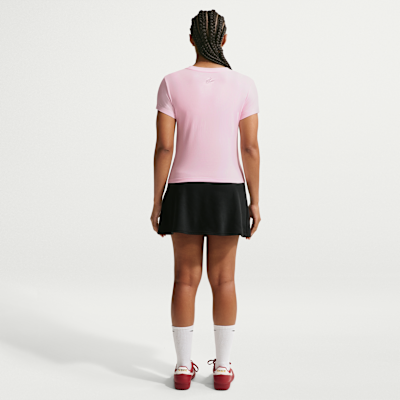 Playera slim cropped para mujer Nike Sportswear Chill Knit