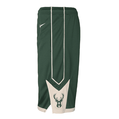 Shorts Nike Dri-FIT Swingman de la NBA para niños talla grande Milwaukee Bucks Icon Edition