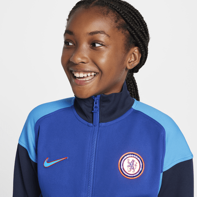 Chamarra Anthem de fútbol Nike Dri-FIT para niños talla grande Chelsea FC Academy Pro