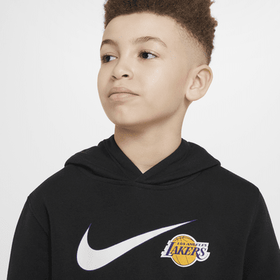 Felpa con cappuccio Los Angeles Lakers Club Fleece Essential Nike NBA – Ragazzo