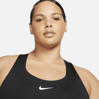 Camiseta de tirantes con bra deportivo con almohadilla de media sujeción para mujer (talla grande) Nike Swoosh