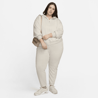 Sweat à capuche en molleton à zip et coupe ample Nike Sportswear Chill Terry pour femme (grande taille)