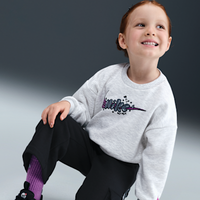 Nike Essentials Toddler Graphic Crew and Cargo Pants Set