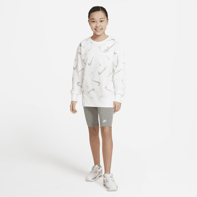 Nike Sportswear Big Kids' (Girls') French Terry Printed Crew