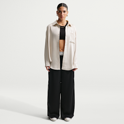 Nike Sportswear ekstra stor, langermet satengoverdel til dame