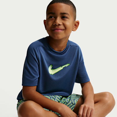 Playera de entrenamiento de manga corta Dri-FIT para niño talla grande Nike Multi