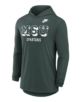 Мужская футболка Michigan State Legacy Nike Dri-FIT College Long-Sleeve Hooded