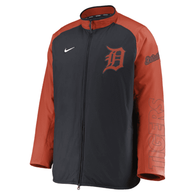 Chamarra de cierre completo para hombre Nike Dugout (MLB Detroit Tigers)