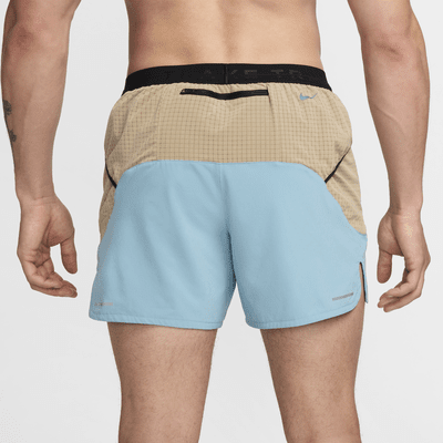 Shorts de correr Dri-FIT de 13 cm con forro de ropa interior para hombre Nike Trail Second Sunrise