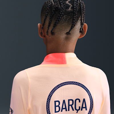 FC Barcelona Strike Third Big Kids' Nike Dri-FIT Total 90 Soccer Knit Drill Top