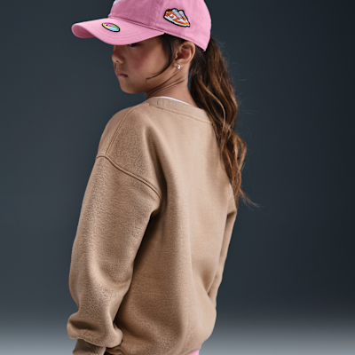 Playera de cuello redondo oversized para niños talla pequeña Nike